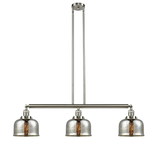 Bell Island Light shown in the Brushed Satin Nickel finish with a Silver Plated Mercury shade