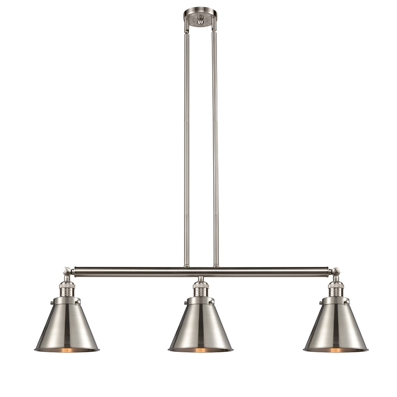 Appalachian Island Light shown in the Brushed Satin Nickel finish with a Brushed Satin Nickel shade