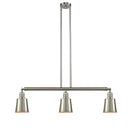 Addison Island Light shown in the Brushed Satin Nickel finish with a Brushed Satin Nickel shade