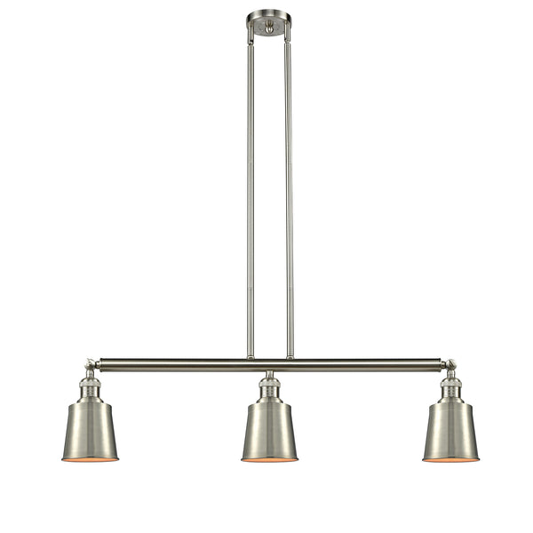 Addison Island Light shown in the Brushed Satin Nickel finish with a Brushed Satin Nickel shade