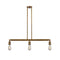 Bare Bulb Island Light shown in the Brushed Brass finish