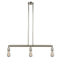 Bare Bulb Island Light shown in the Polished Nickel finish