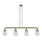 Canton Island Light shown in the Antique Brass finish with a Seedy shade