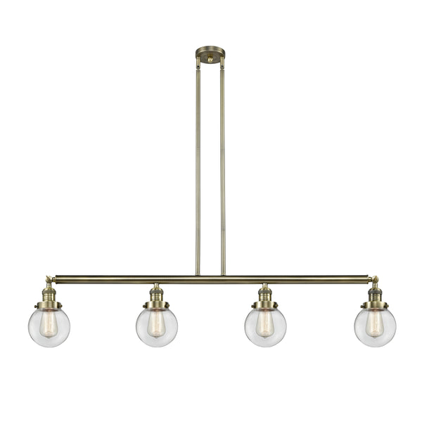 Beacon Island Light shown in the Antique Brass finish with a Clear shade