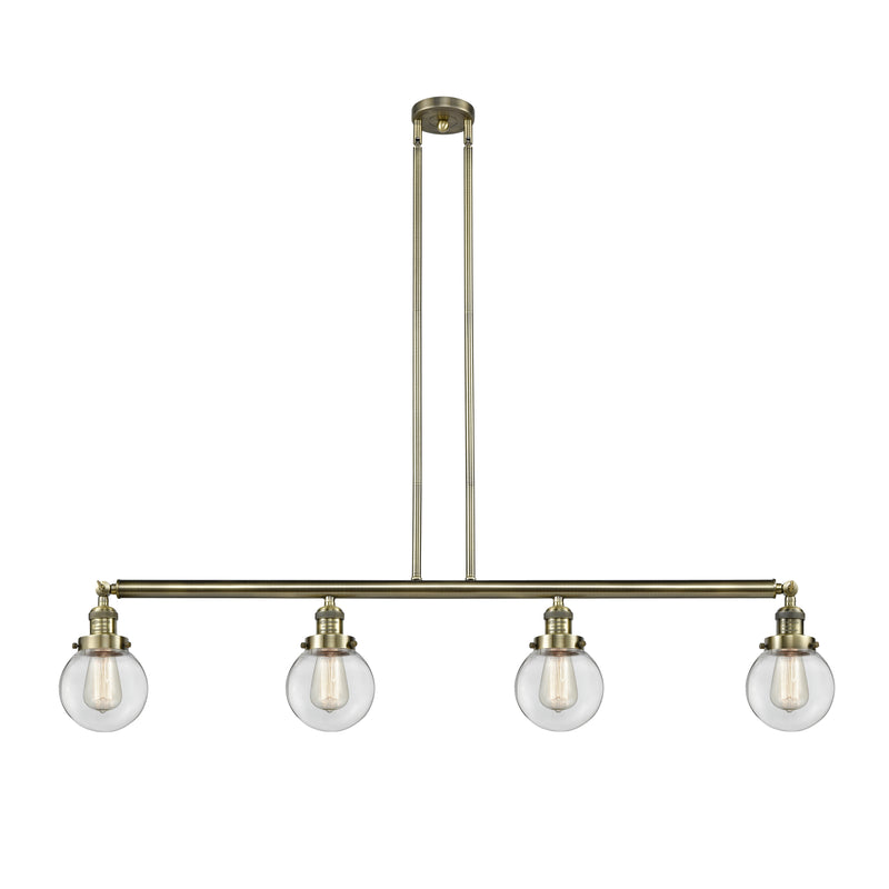 Beacon Island Light shown in the Antique Brass finish with a Clear shade