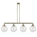 Beacon Island Light shown in the Antique Brass finish with a Seedy shade