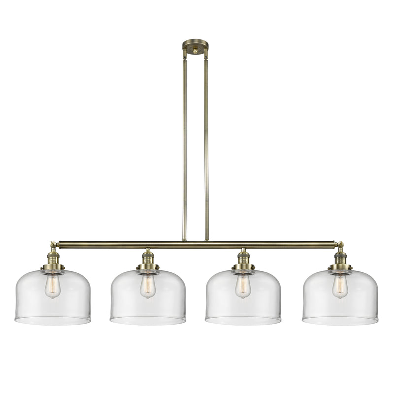 Bell Island Light shown in the Antique Brass finish with a Clear shade