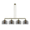 Bell Island Light shown in the Antique Brass finish with a Plated Smoke shade