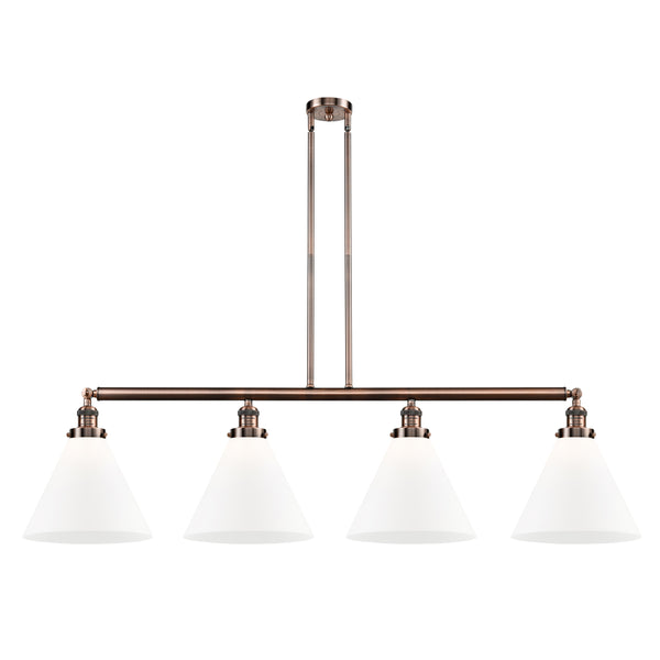 Cone Island Light shown in the Antique Copper finish with a Matte White shade