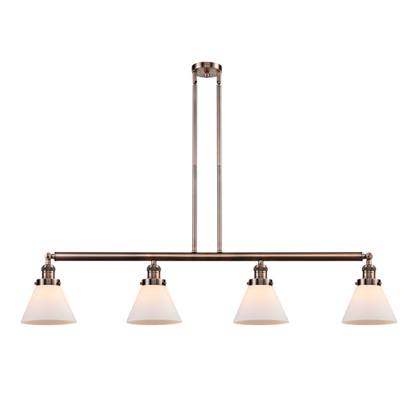 Cone Island Light shown in the Antique Copper finish with a Matte White shade