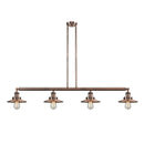 Railroad Island Light shown in the Antique Copper finish with a Antique Copper shade