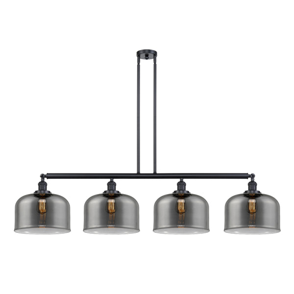 Bell Island Light shown in the Matte Black finish with a Plated Smoke shade