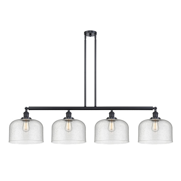 Bell Island Light shown in the Matte Black finish with a Seedy shade