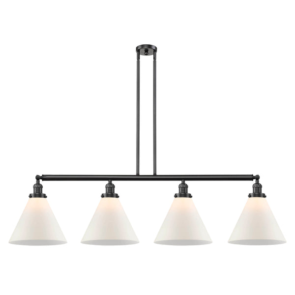 Cone Island Light shown in the Oil Rubbed Bronze finish with a Matte White shade