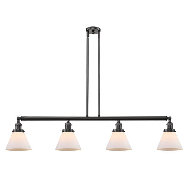 Cone Island Light shown in the Oil Rubbed Bronze finish with a Matte White shade