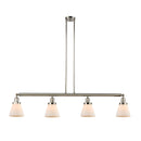 Cone Island Light shown in the Polished Nickel finish with a Matte White shade