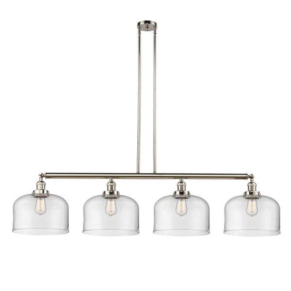 Bell Island Light shown in the Polished Nickel finish with a Clear shade