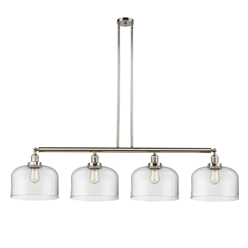 Bell Island Light shown in the Polished Nickel finish with a Clear shade