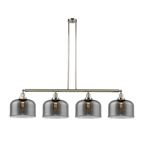 Bell Island Light shown in the Polished Nickel finish with a Plated Smoke shade