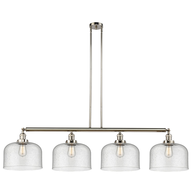 Bell Island Light shown in the Polished Nickel finish with a Seedy shade