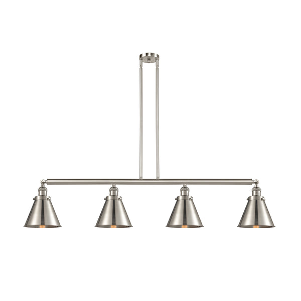 Appalachian Island Light shown in the Brushed Satin Nickel finish with a Brushed Satin Nickel shade
