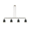 Addison Island Light shown in the Brushed Satin Nickel finish with a Matte Black shade