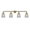 Chatham Bath Vanity Light shown in the Antique Brass finish with a Clear shade