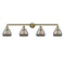 Fulton Bath Vanity Light shown in the Antique Brass finish with a Plated Smoke shade
