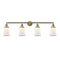 Canton Bath Vanity Light shown in the Antique Brass finish with a Matte White shade