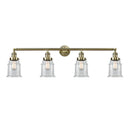 Canton Bath Vanity Light shown in the Antique Brass finish with a Clear shade