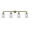 Canton Bath Vanity Light shown in the Antique Brass finish with a Clear shade