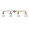 Bellmont Bath Vanity Light shown in the Antique Brass finish with a Seedy shade