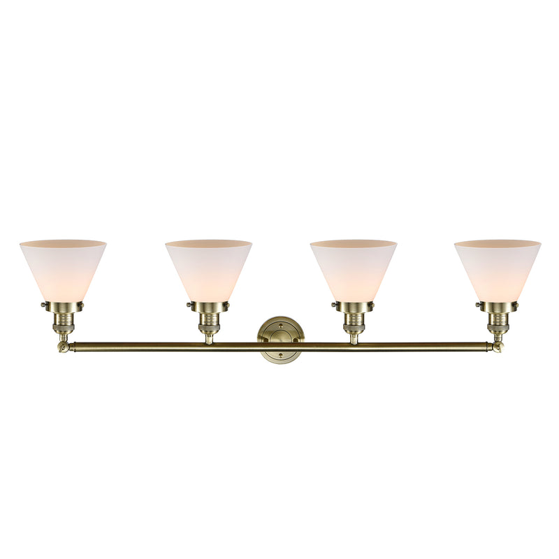 Innovations Lighting Large Cone 4 Light Bath Vanity Light Part Of The Franklin Restoration Collection 215-AB-G41-LED