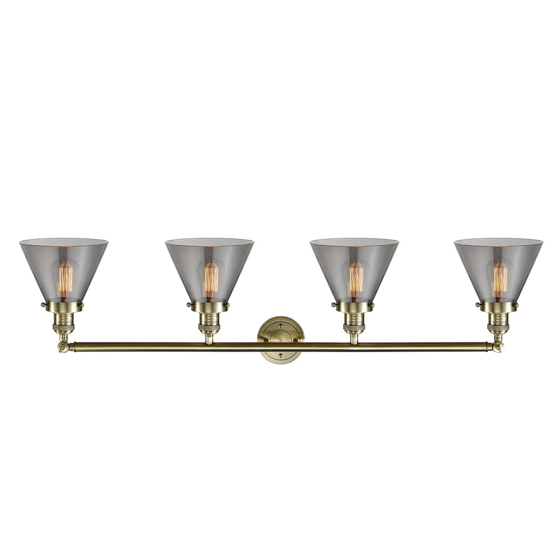 Innovations Lighting Large Cone 4 Light Bath Vanity Light Part Of The Franklin Restoration Collection 215-AB-G43