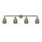 Bell Bath Vanity Light shown in the Antique Brass finish with a Plated Smoke shade