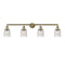 Bell Bath Vanity Light shown in the Antique Brass finish with a Seedy shade