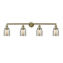 Bell Bath Vanity Light shown in the Antique Brass finish with a Silver Plated Mercury shade