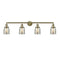 Bell Bath Vanity Light shown in the Antique Brass finish with a Silver Plated Mercury shade