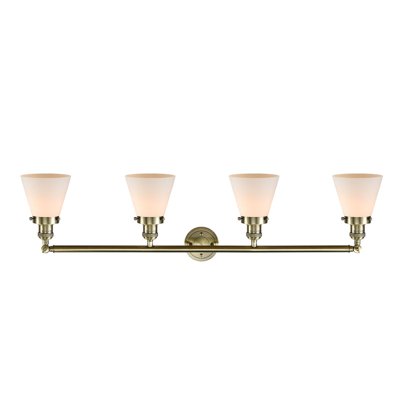 Innovations Lighting Small Cone 4 Light Bath Vanity Light Part Of The Franklin Restoration Collection 215-AB-G61-LED