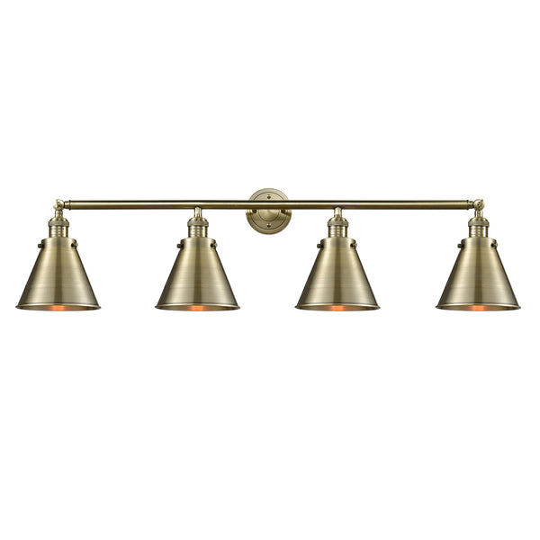 Appalachian Bath Vanity Light shown in the Antique Brass finish with a Antique Brass shade