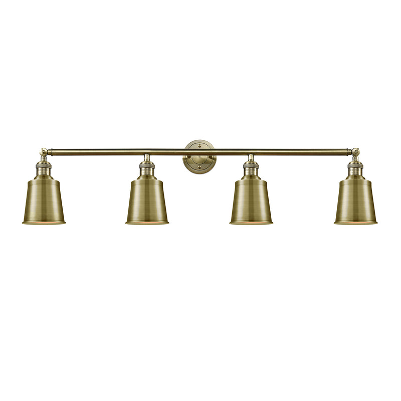Addison Bath Vanity Light shown in the Antique Brass finish with a Antique Brass shade
