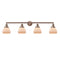 Fulton Bath Vanity Light shown in the Antique Copper finish with a Matte White shade