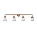 Canton Bath Vanity Light shown in the Antique Copper finish with a Clear shade