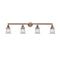 Canton Bath Vanity Light shown in the Antique Copper finish with a Clear shade