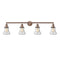 Bellmont Bath Vanity Light shown in the Antique Copper finish with a Seedy shade