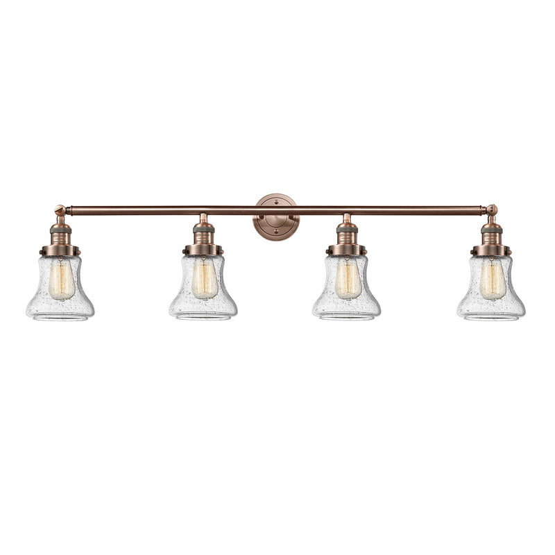 Bellmont Bath Vanity Light shown in the Antique Copper finish with a Seedy shade