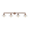 Halophane Bath Vanity Light shown in the Antique Copper finish with a Matte White Halophane shade