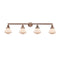 Olean Bath Vanity Light shown in the Antique Copper finish with a Matte White shade