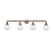 Olean Bath Vanity Light shown in the Antique Copper finish with a Seedy shade