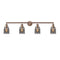 Bell Bath Vanity Light shown in the Antique Copper finish with a Plated Smoke shade